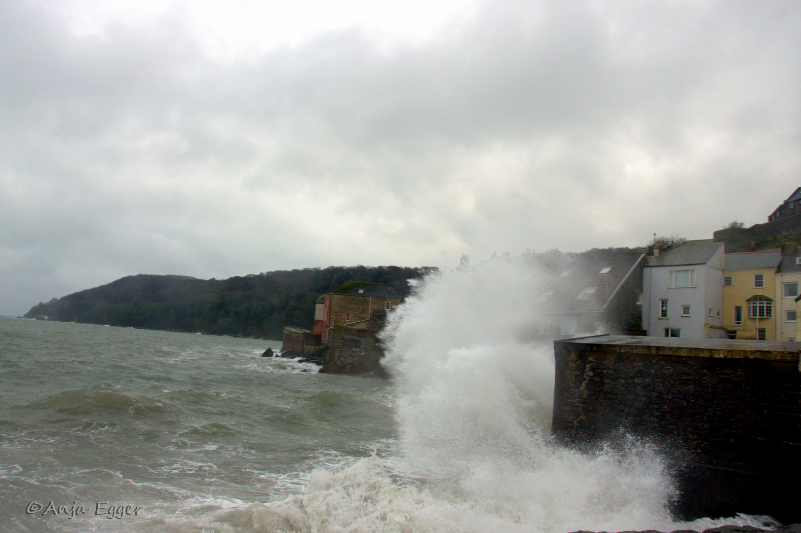 Sturm in Kingsand / Cornwall/ England am 18.1.2013