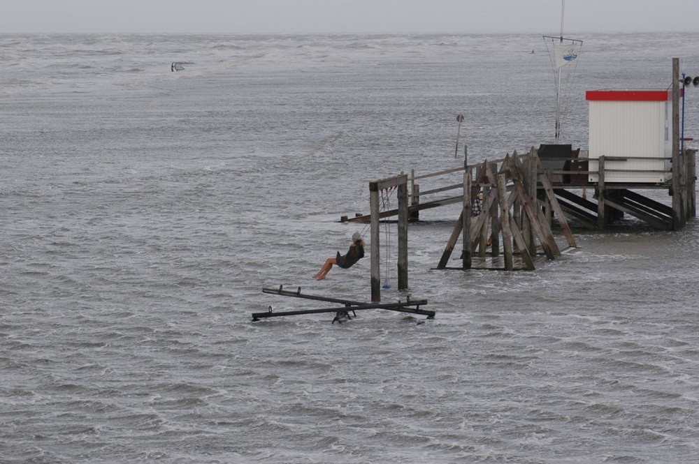 Sturm in St. Peter Ording Foto
