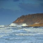 Sturm peitscht an Insel