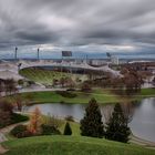 Sturm über dem Olympiapark München