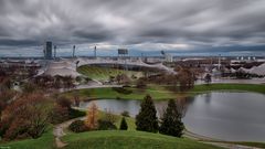 Sturm über dem Olympiapark München