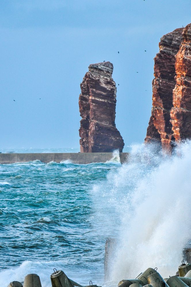 Sturm um die Lange Anna Helgoland