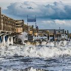 Sturm und Frost an der Seebrücke Boltenhagen