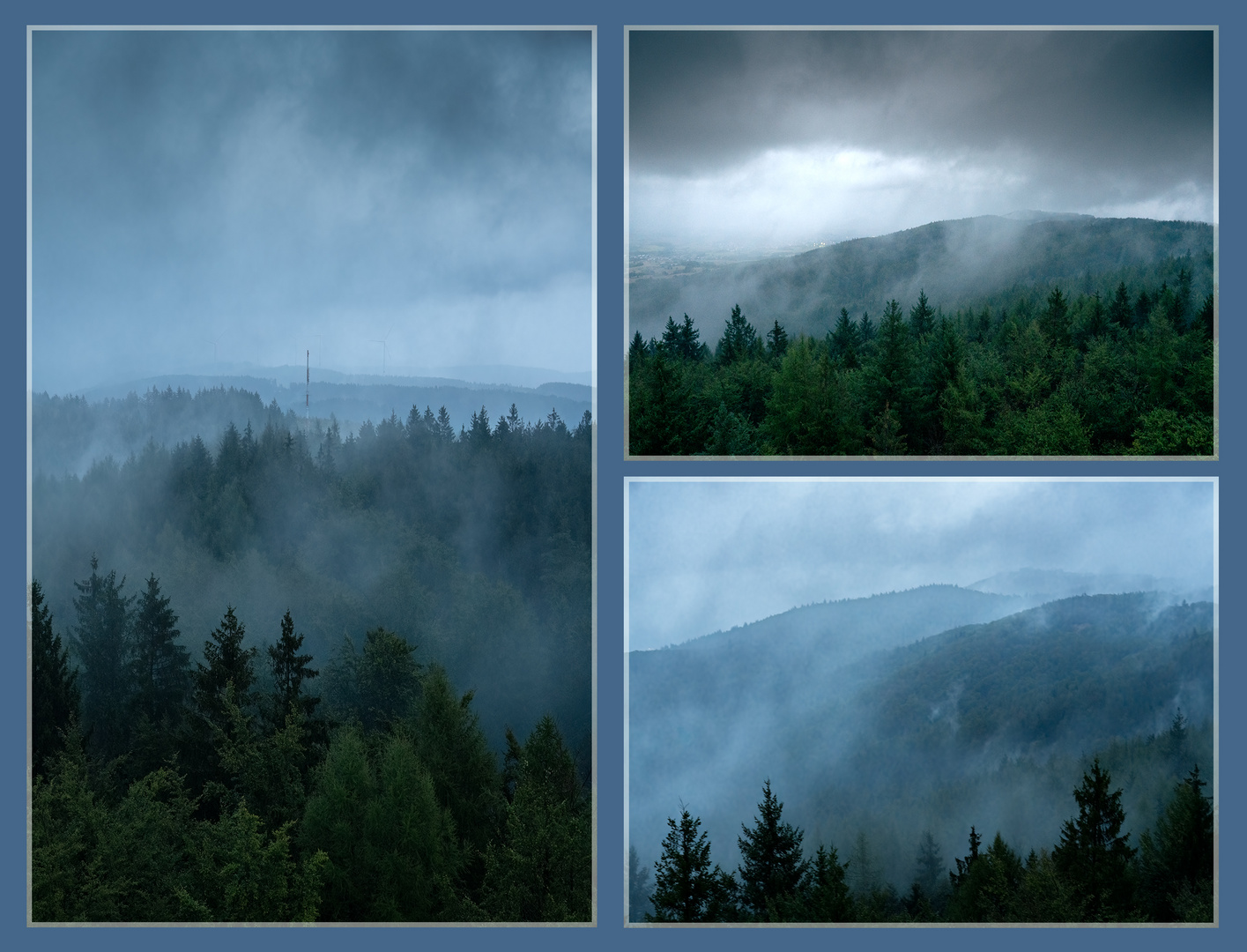 Sturm und Regen über dem Odenwald