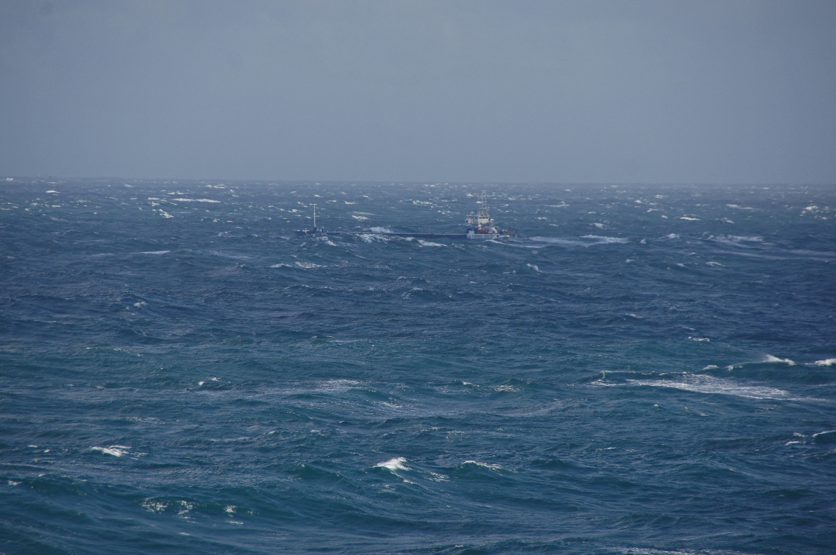 Sturm vor Lands End auf dem Weg nach Portland