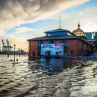 Sturmflut an der Fischauktionshalle