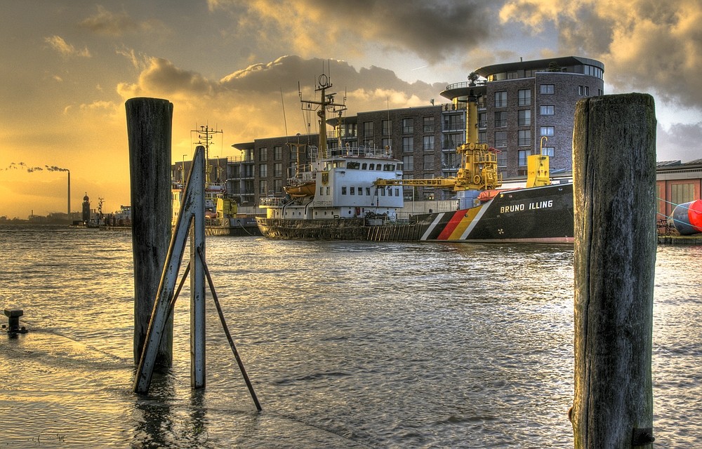 Sturmflut an der Weser