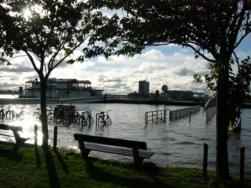 Sturmflut in Hamburg (01.11.2006), Elbchaussee Höhe Teufelsbrück