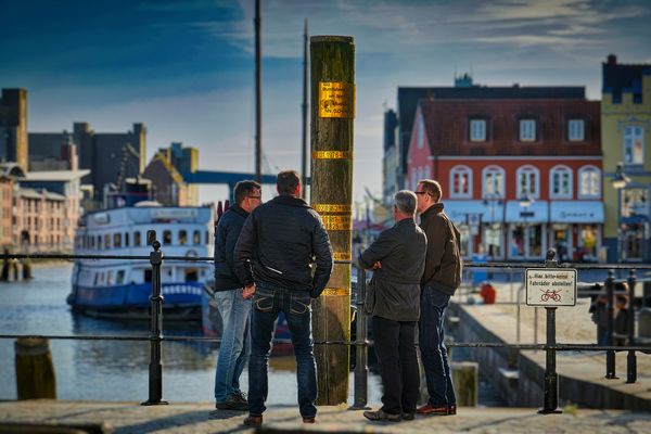 Sturmflutwasserstände in Husum.