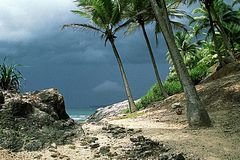 Sturmstimmung. Kerala Küste, Indien