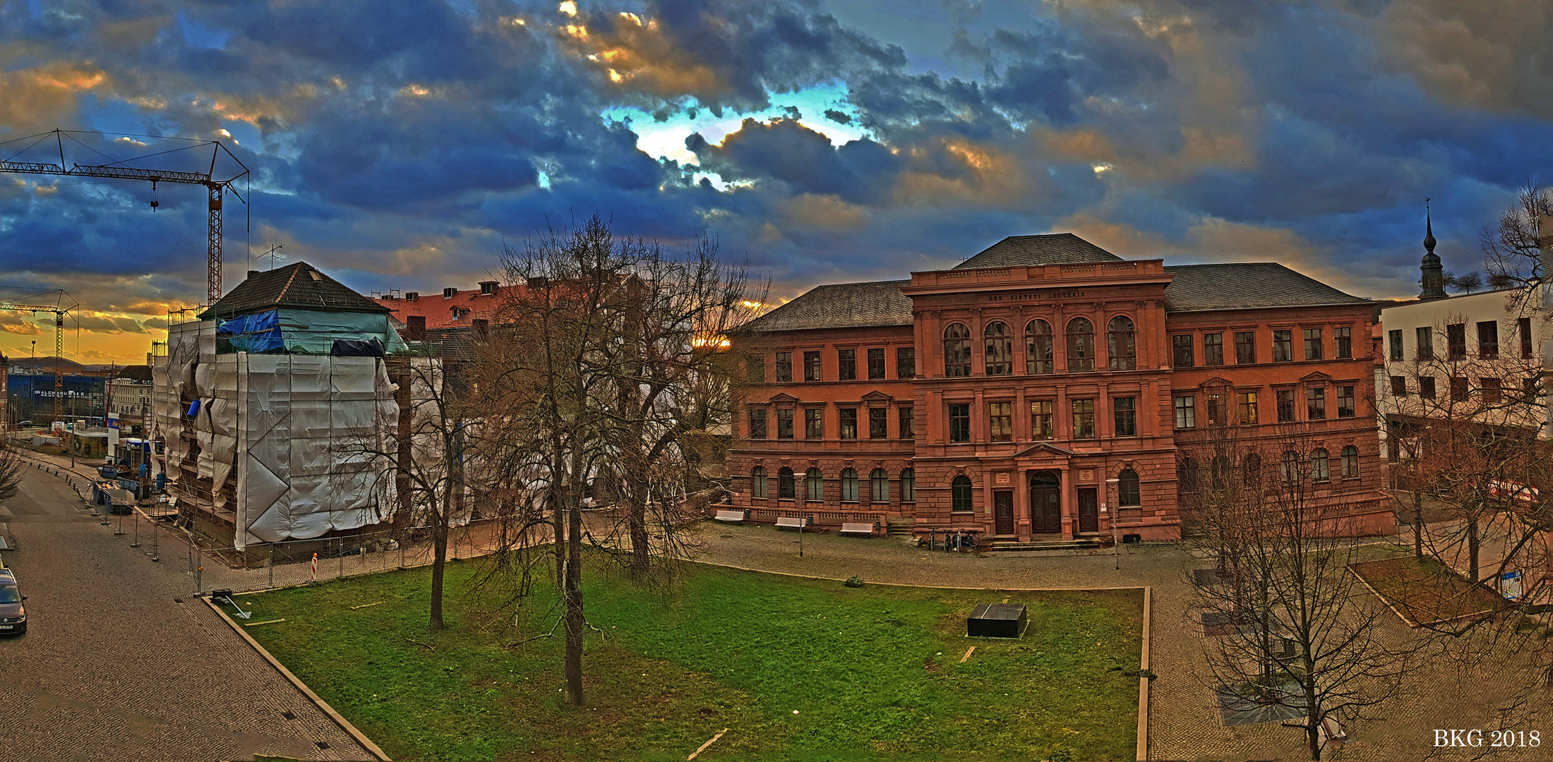 Sturmtief Frederike über Gera / Goethegymnasium 