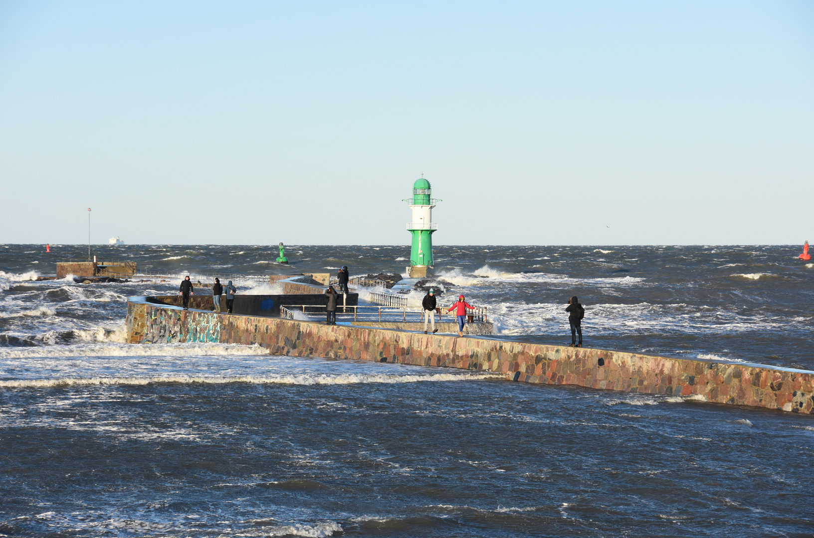 Sturmtief "Zeetje" am 2. Januar 2019 in Warnemünde (2)