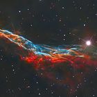 Sturmvogel im Cirrusnebel (NGC 6960) | Ausschnittvergrößerung | Remastering V2