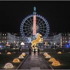 Stuttgart bei Nacht ## Neues Schloß mit Riesenrad ##