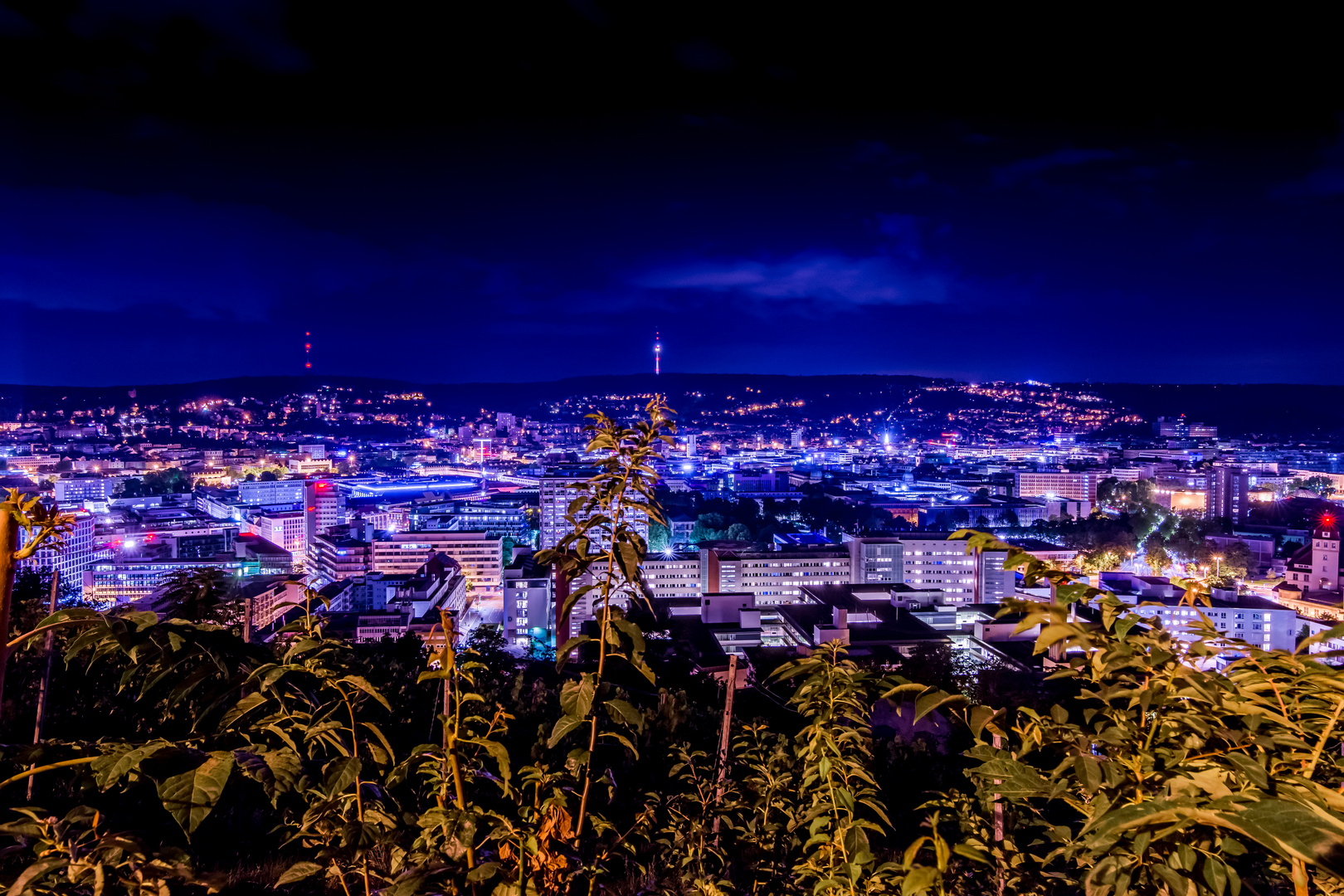 Stuttgart by Night in HDR
