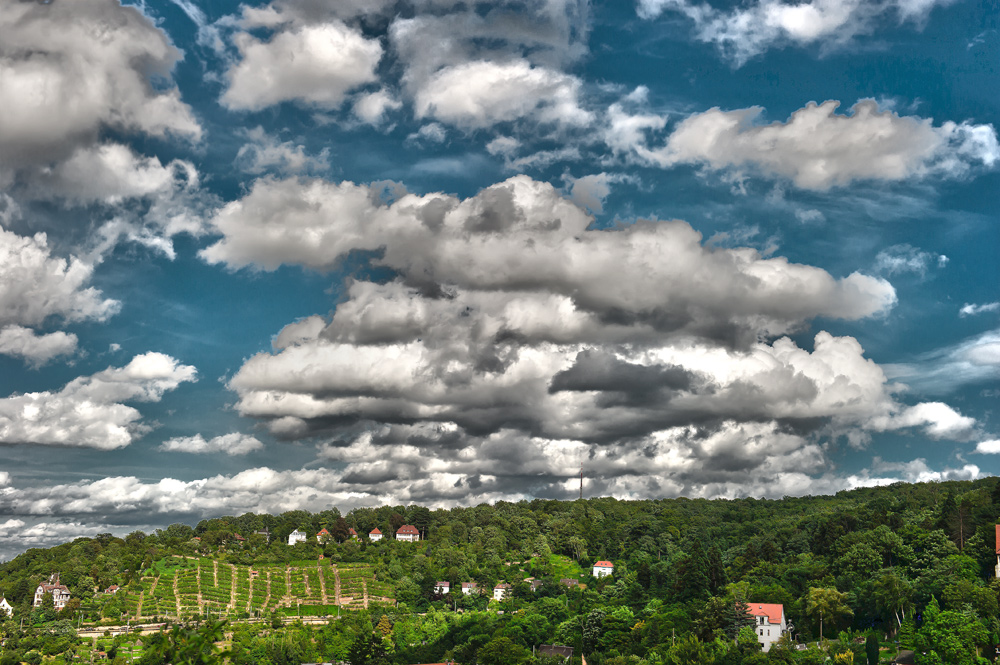 Stuttgart heute kurz vor dem Regen