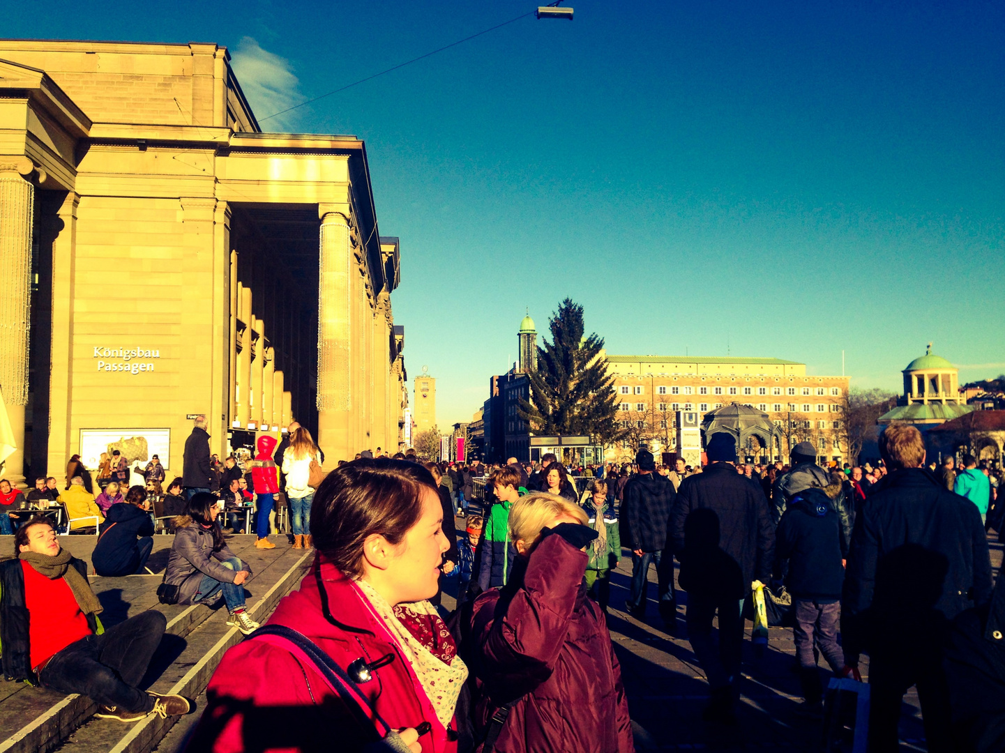 Stuttgart im Winter  und die Sonne scheint