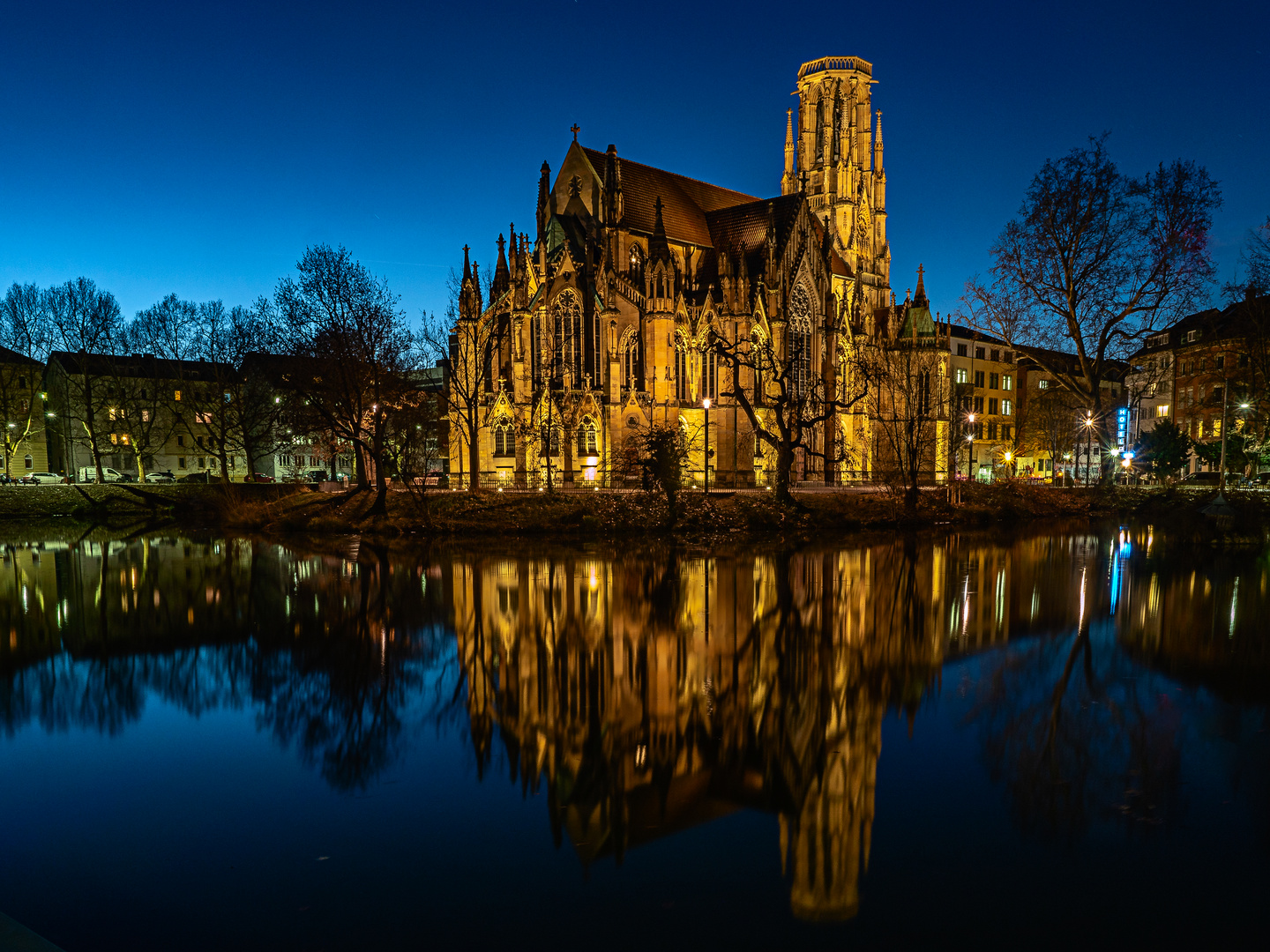 Stuttgart. Johanniskirche am Feuersee.