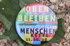 Stuttgart K21 Button  Okt. 2008 -wie K21 begann Ü1447K