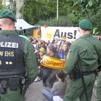 Stuttgart K21 Einkesselung der Leute in der Sitzblockade AKTUELL 6.6.11 +2Fotos