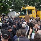 Stuttgart K21 LKW fährt auf Baustelle 20.6.2011 +3Fotos