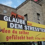 Stuttgart K21 Plakat. Glaube an Stresstest am25.7.11