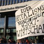 Stuttgart Occupy Bank -Plakat: Marktwirschaft 15.10.2011 +3Fotos