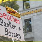 Stuttgart Occupy Bank - Plakat: Seuche, Bank ,Börse, 15.10.2011