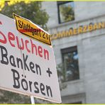 Stuttgart Occupy Bank - Plakat: Seuche, Bank ,Börse, 15.10.2011