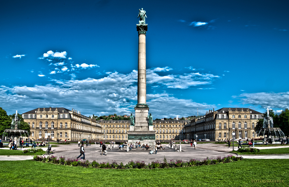 Stuttgart Schlossplatz Foto & Bild  architektur, stadtlandschaft