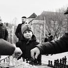 Stuttgart, Schlossplatz, Schachspieler 