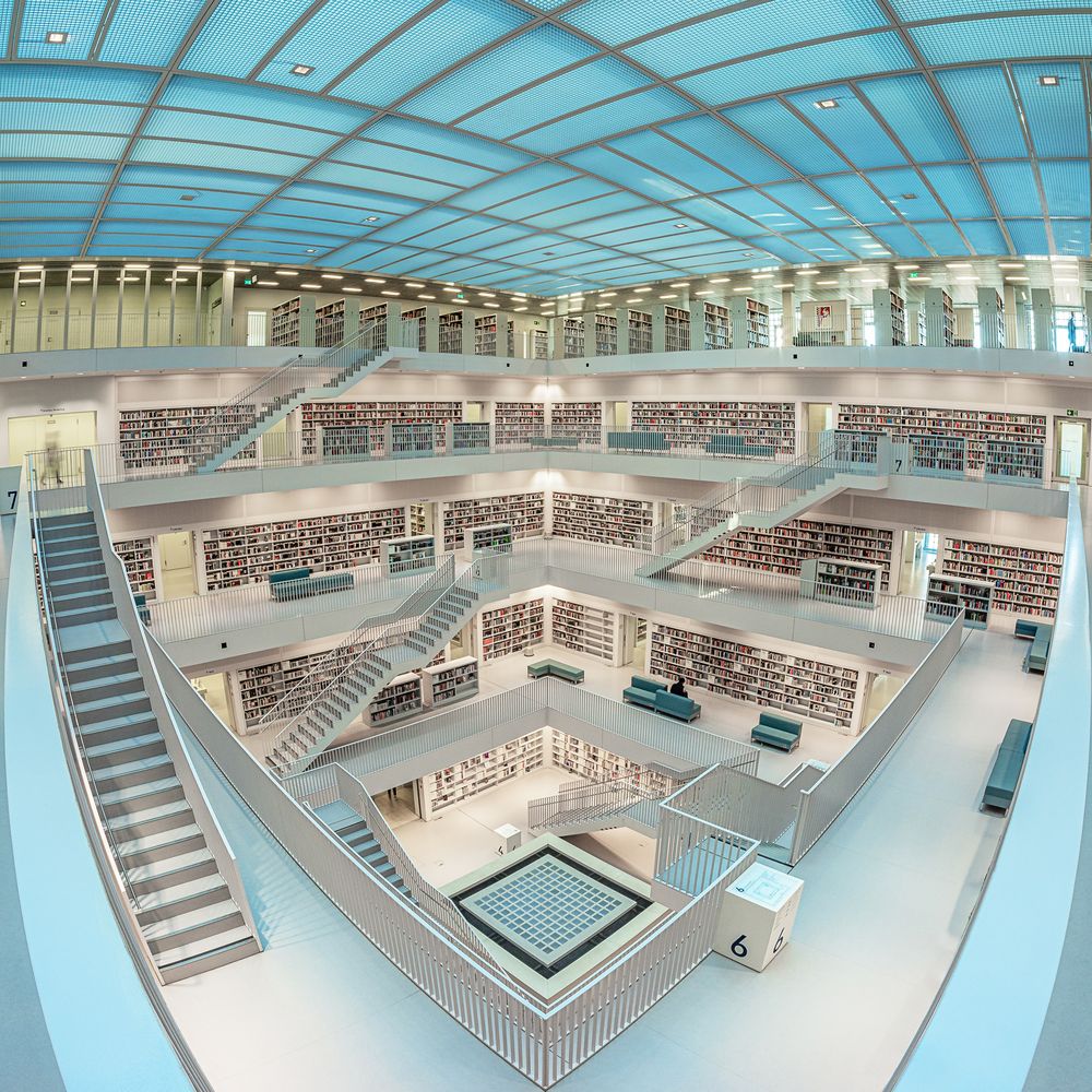 Stuttgart. Stadtbibliothek. II. Foto & Bild | world ...