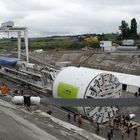 Stuttgart, Tunnelbohrmaschine des Bahnprojekts Stuttgart 21