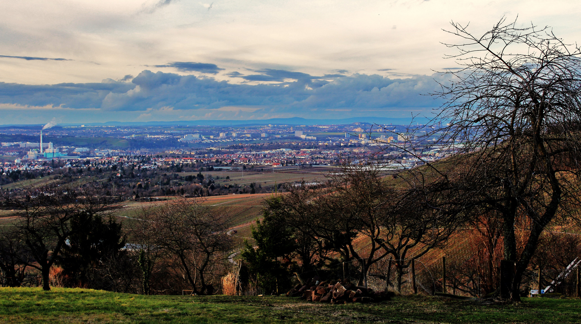 Stuttgart von Oben gesehen , Ansichten auf dem Rotenberg