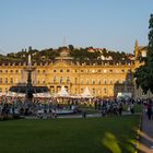 Stuttgarter Schloss mit Sommerfestkulisse