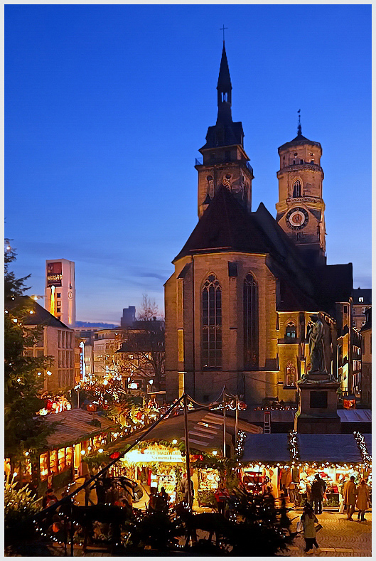 Stuttgarter Weihnachtsmarkt Foto & Bild  gratulation und feiertage
