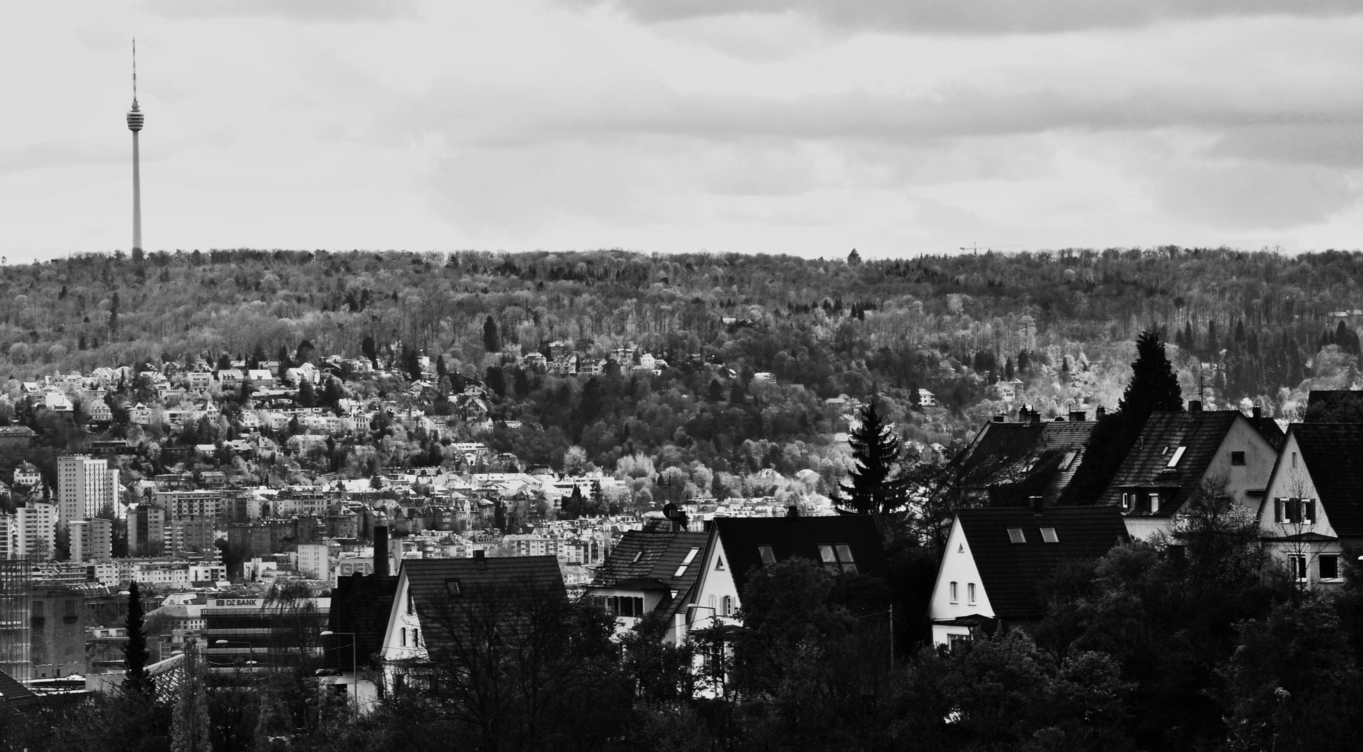 Stutttgarts Umgebung mit den  Hängen und Hügeln