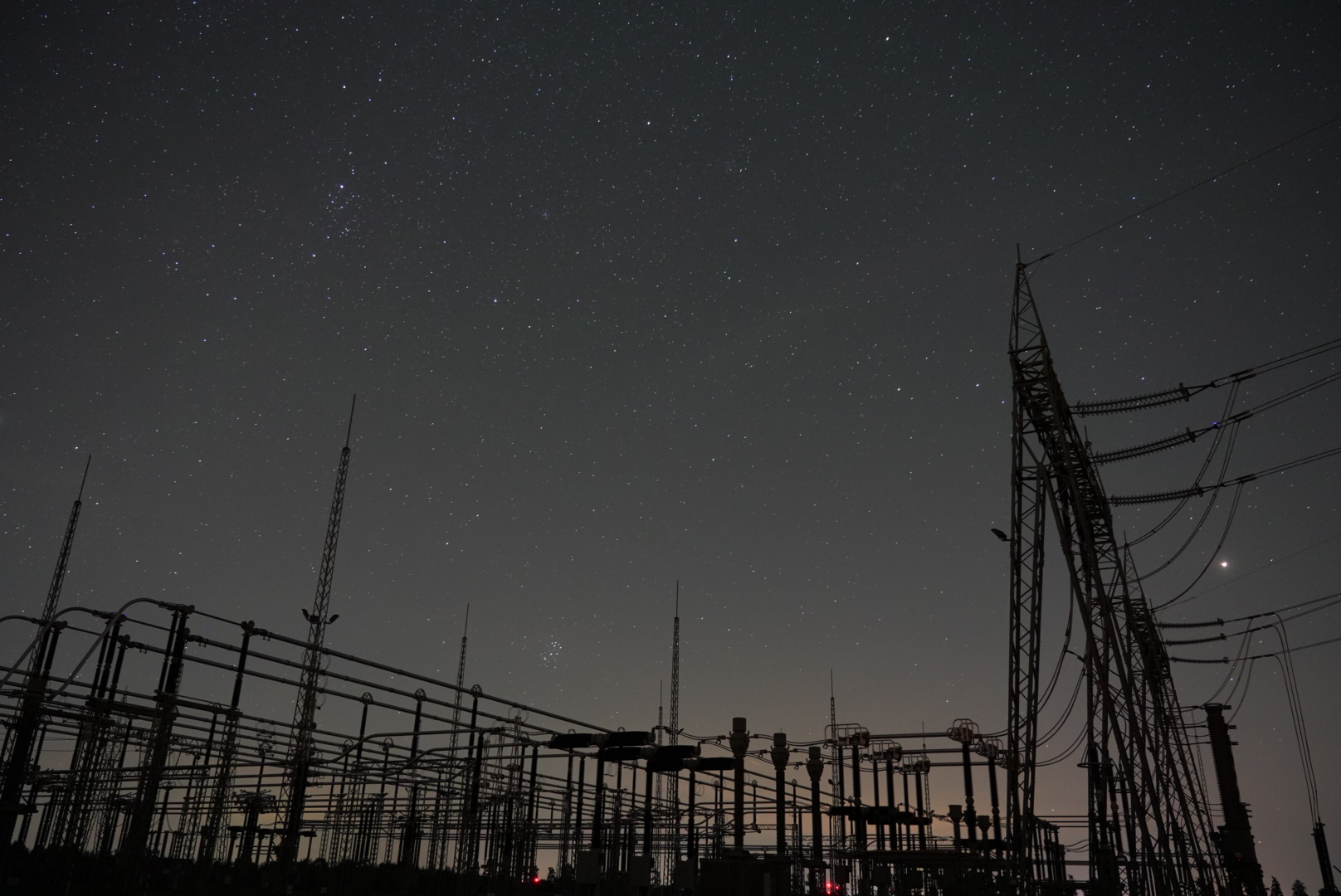 Substation at night 