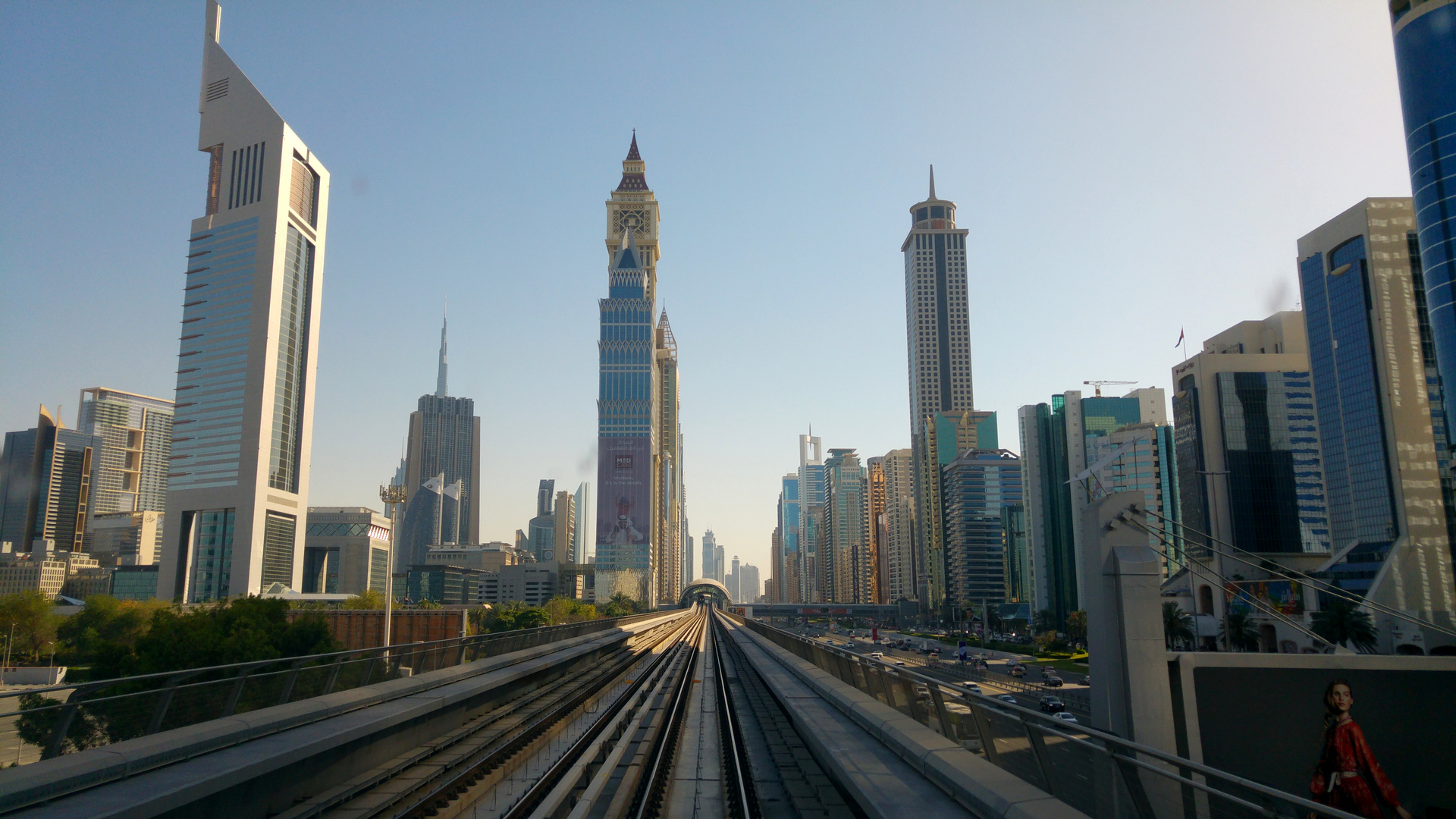 Subway line Dubai