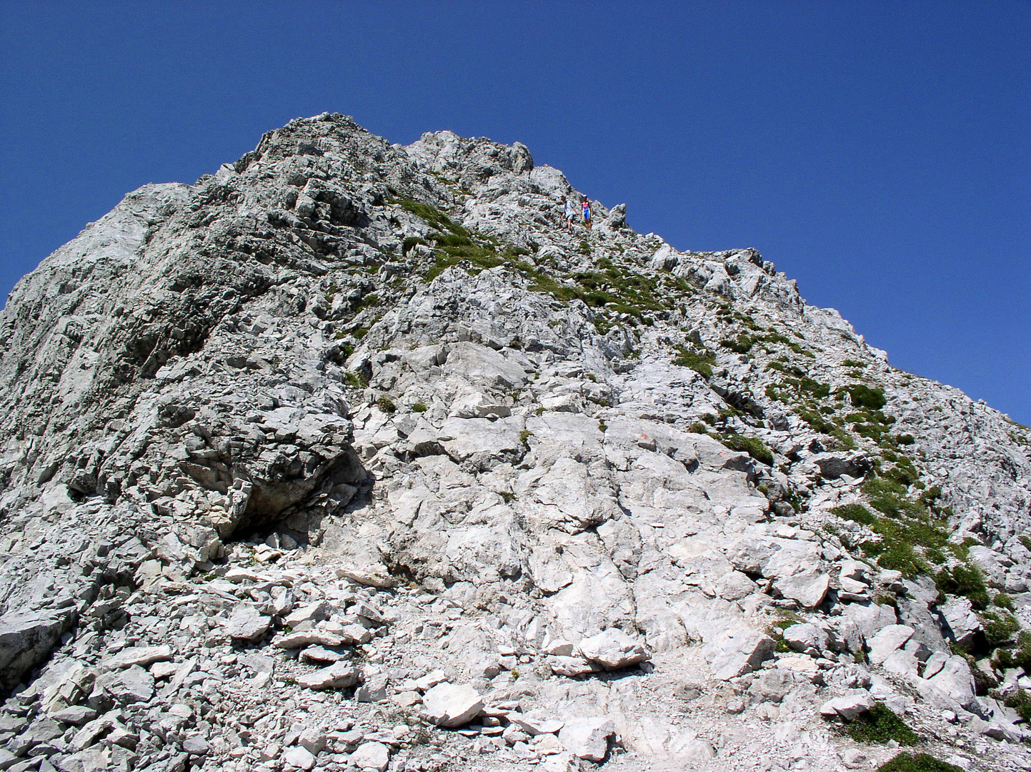 Suchbild - zwei Wanderer am Berg