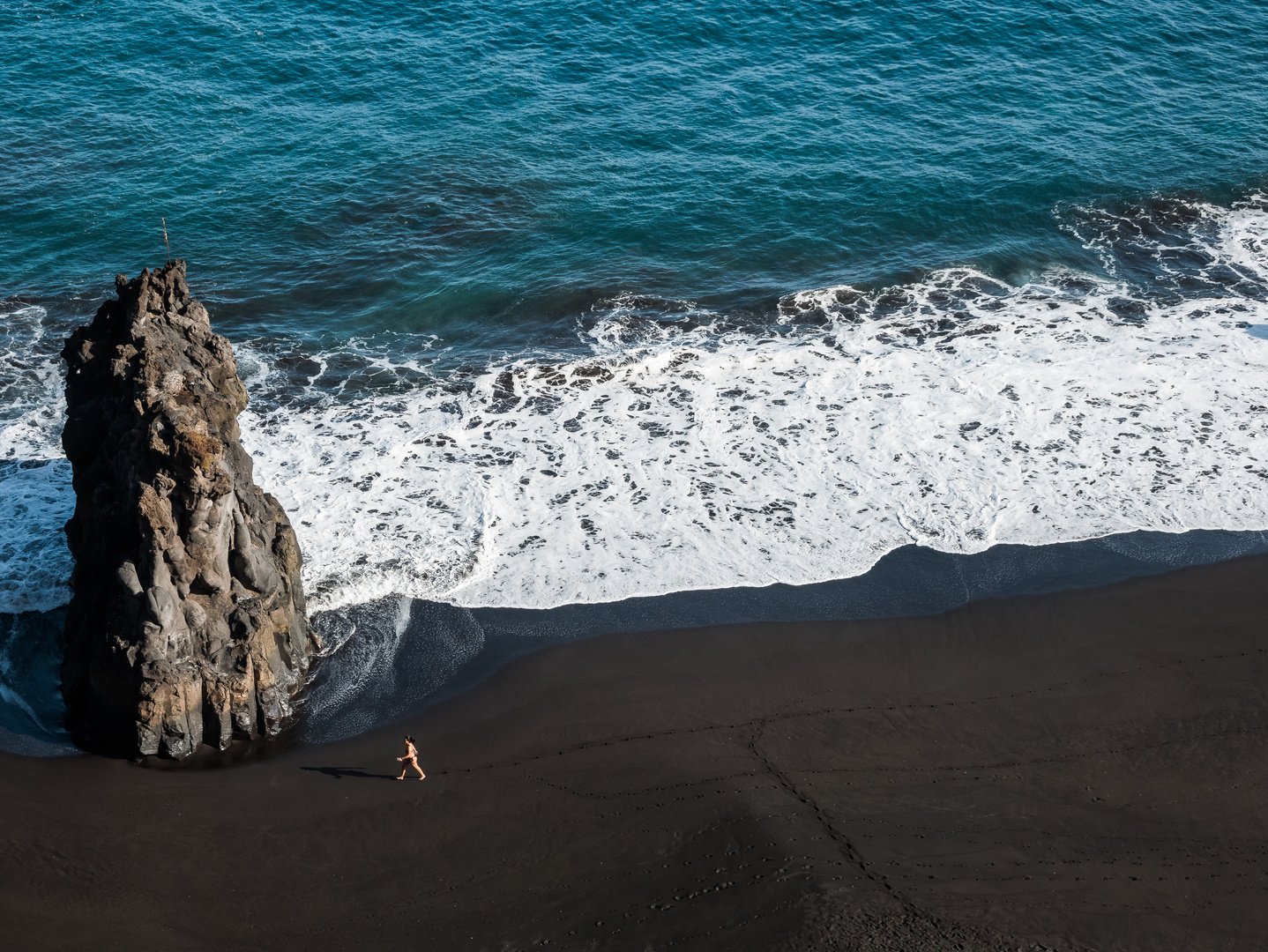 Suche nach dem besten Platz am Strand...