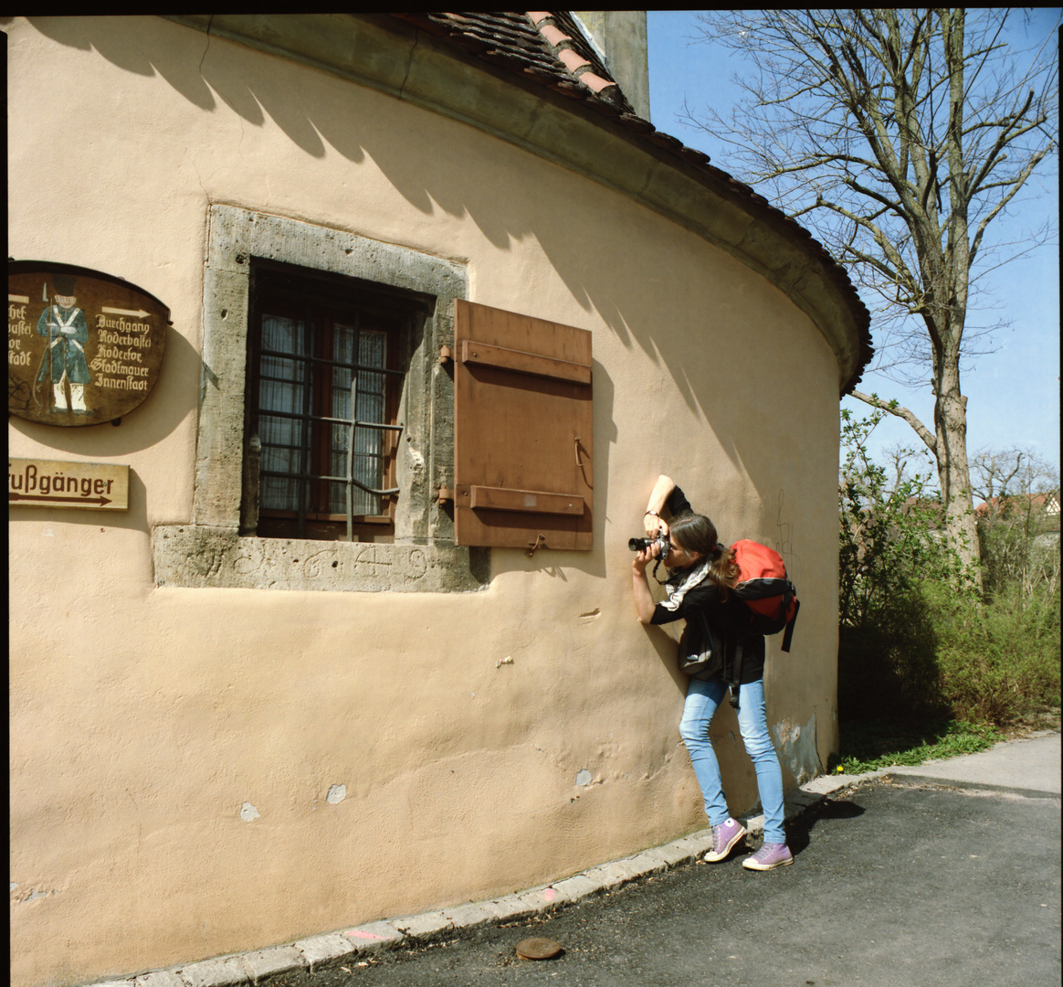 Süd Analogi bei der Arbeit !!! Ein schöner Tag in Rothenburg ob der Tauber