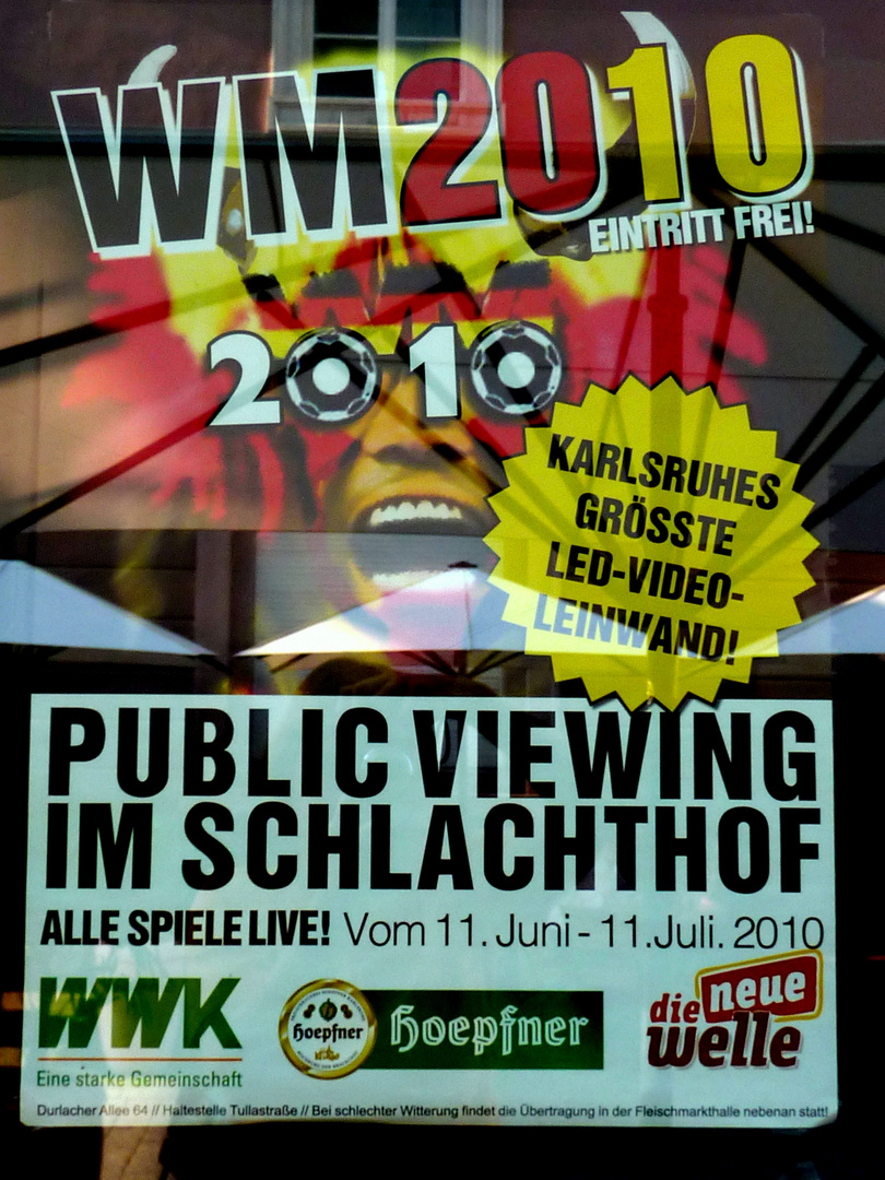 Südafrika WM Public Viewing 2010 in Karlsruhe im Schlachthof