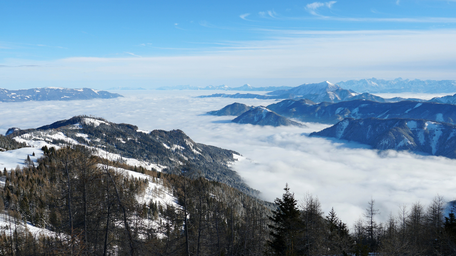 Südalpenblick überm Nebel