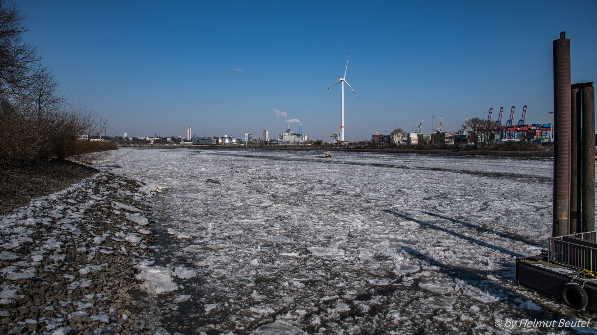 Süderelbe Hamburg - eiskalt