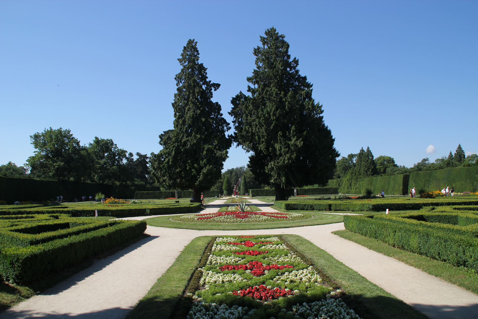 Südmähren: Der Garten des Schlosses Lednice