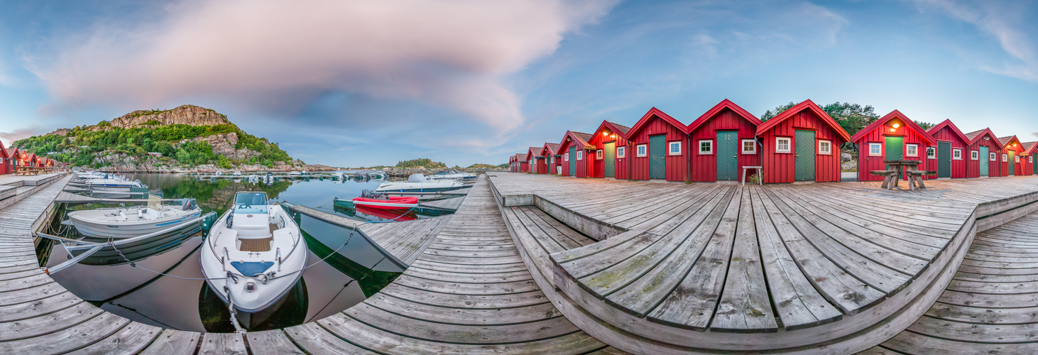 Südnorwegen Hafen Lussevika 