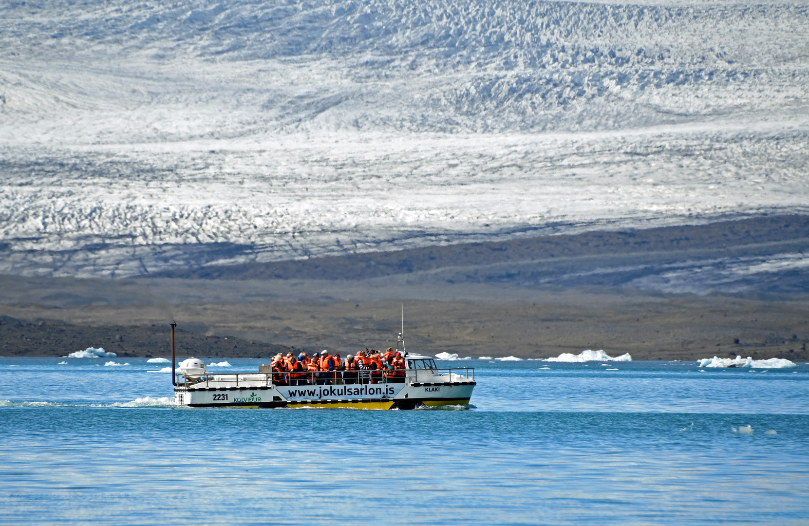 Südostisland, auf der Gletscherlagune Jökulsarlon