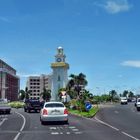 Südsee: Apia, Hauptstadt von Samoa mit dem histor. Uhrenturm