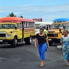 Südsee: Busbahnhof in Apia; Samoa, Inseltreff